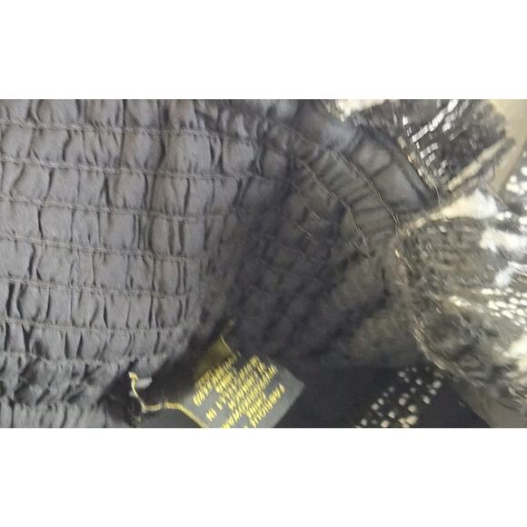 House of Harlow 1960s Plaid Tweed Crop Top Frayed Hem MEDIUM LAGENLOOK Nordic - Picture 7 of 8